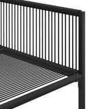 vidaXL 5-delige Tuinset poly rattan zwart