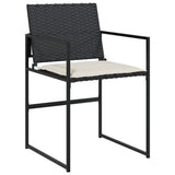 vidaXL 9-delige Tuinset poly rattan zwart