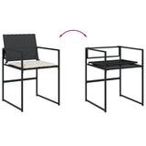 vidaXL 9-delige Tuinset poly rattan zwart