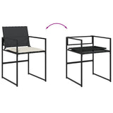 vidaXL 9-piece Garden Dining Set Poly Rattan Black