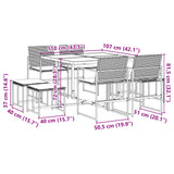 vidaXL 9-piece Garden Dining Set Poly Rattan Black