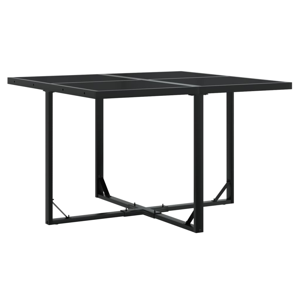 vidaXL 9-piece Garden Dining Set Poly Rattan Black
