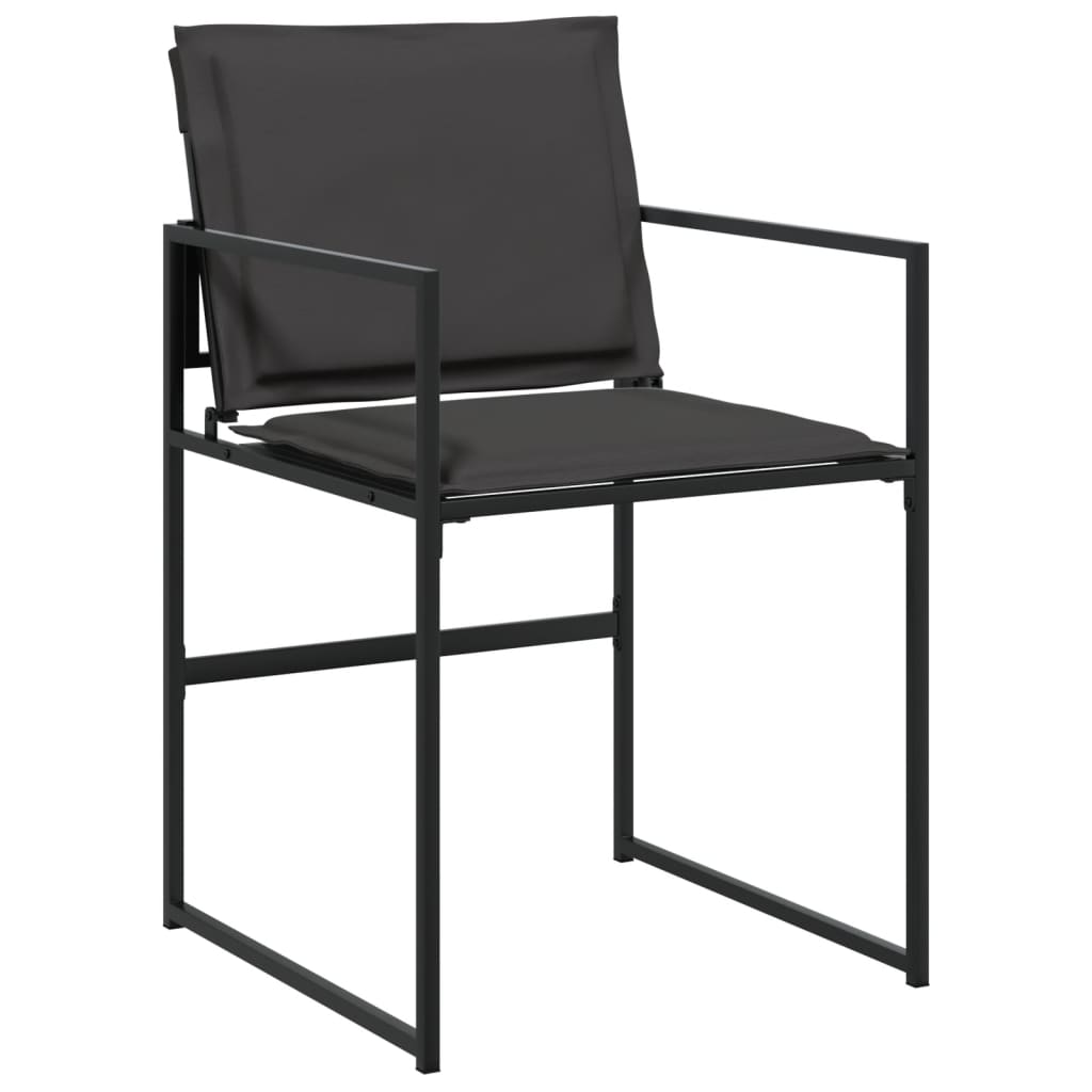 vidaXL 5-piece Garden Dining Set with Cushions Textilene Black