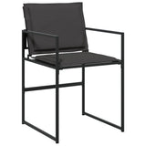 vidaXL 5-piece Garden Dining Set with Cushions Textilene Black
