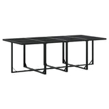 vidaXL 9-piece Garden Dining Set with Cushions Textilene Black
