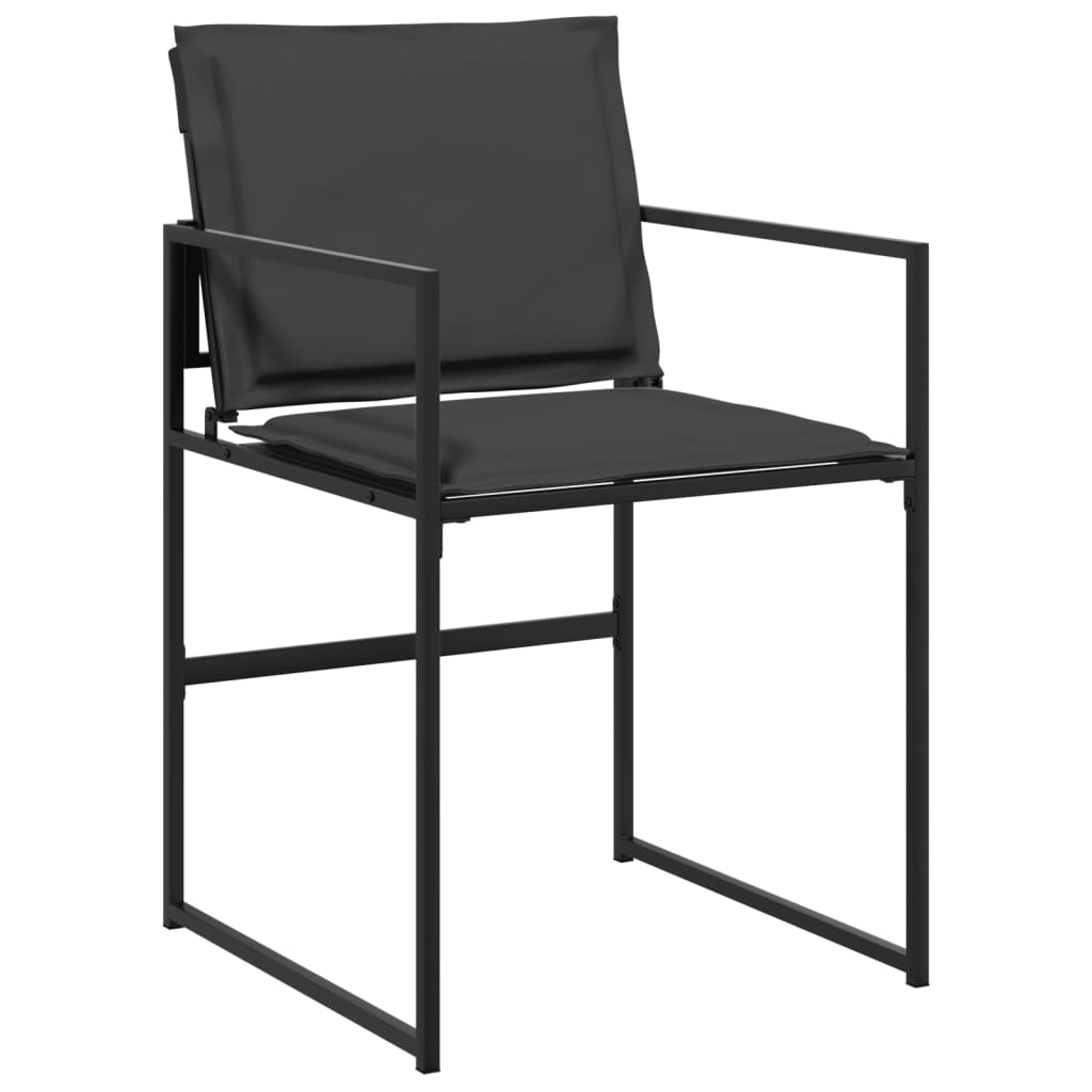 vidaXL 9-piece Garden Dining Set with Cushions Textilene Black