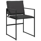 vidaXL 9-piece Garden Dining Set with Cushions Textilene Black