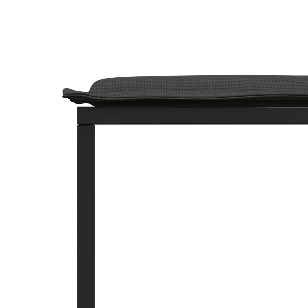 vidaXL 9-piece Garden Dining Set with Cushions Textilene Black
