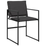vidaXL 9-piece Garden Dining Set with Cushions Textilene Black