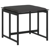 vidaXL 9-piece Garden Dining Set with Cushions Textilene Black