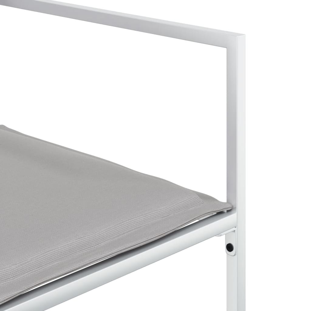 vidaXL 5-delige Tuinset met kussens textileen wit