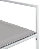 vidaXL 5-delige Tuinset met kussens textileen wit