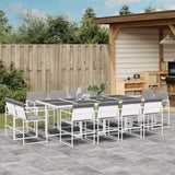 vidaXL 9-piece Garden Dining Set with Cushions Textilene White