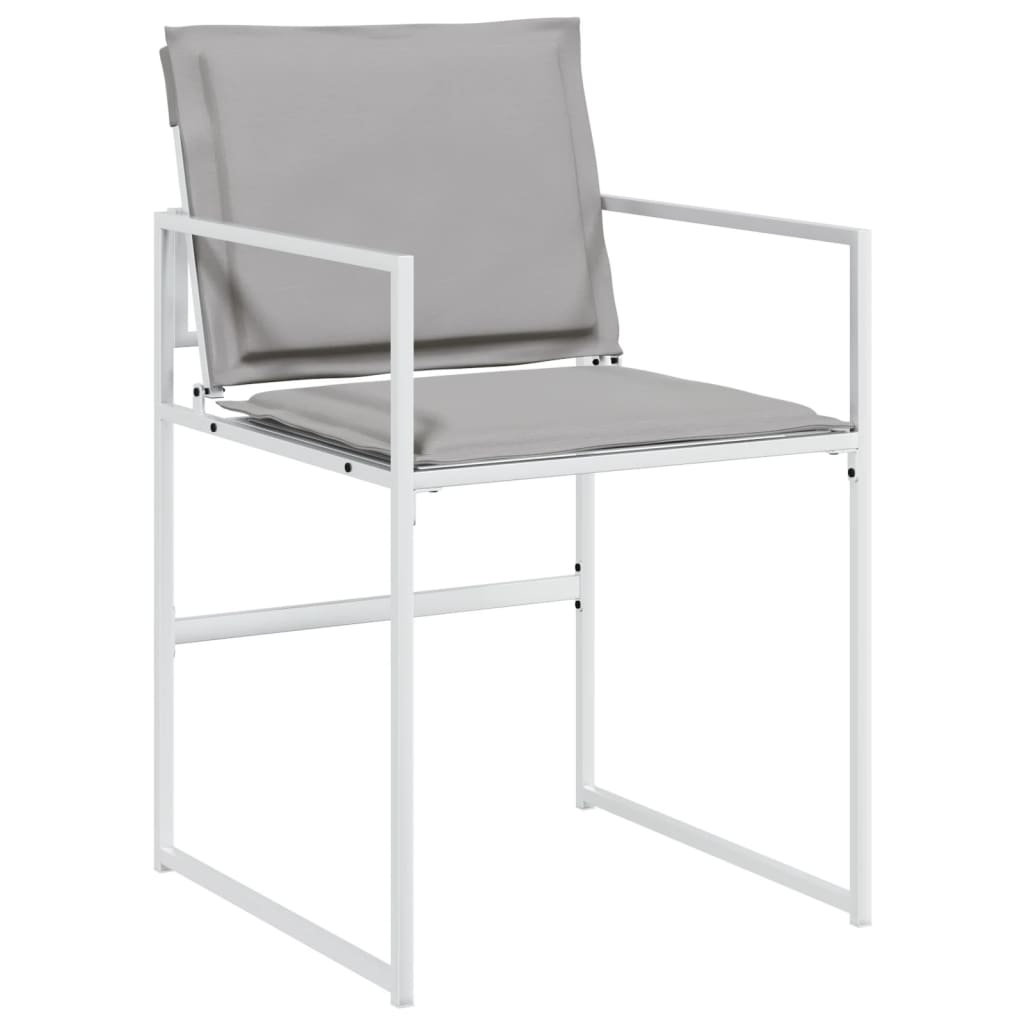 vidaXL 9-piece Garden Dining Set with Cushions Textilene White