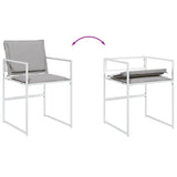 vidaXL 9-piece Garden Dining Set with Cushions Textilene White