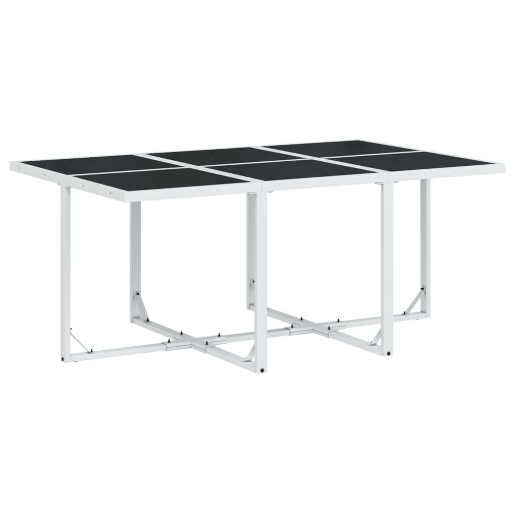 vidaXL 9-delige Tuinset met kussens textileen wit