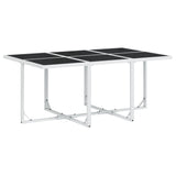 vidaXL 9-delige Tuinset met kussens textileen wit