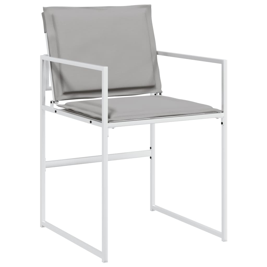 vidaXL 9-delige Tuinset met kussens textileen wit
