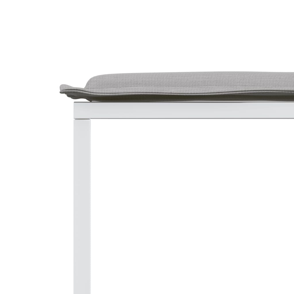 vidaXL 9-delige Tuinset met kussens textileen wit