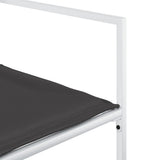 vidaXL 5-delige Tuinset met kussens textileen wit