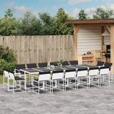 vidaXL 9-delige Tuinset met kussens textileen wit