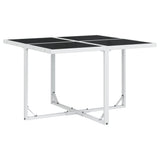 vidaXL 9-piece Garden Dining Set with Cushions Textilene White