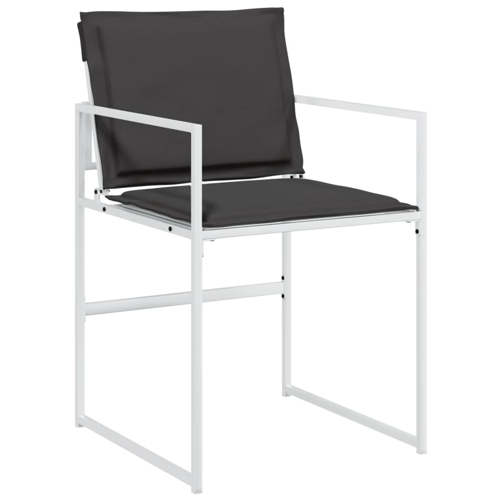 vidaXL 9-piece Garden Dining Set with Cushions Textilene White