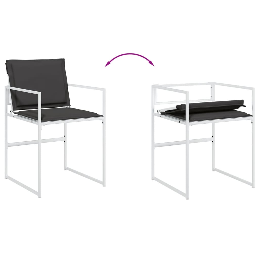 vidaXL 9-piece Garden Dining Set with Cushions Textilene White