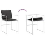 vidaXL 9-piece Garden Dining Set with Cushions Textilene White