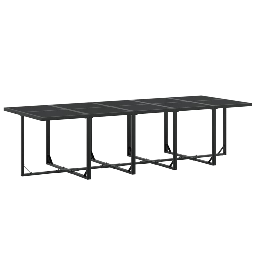 vidaXL 9-piece Garden Dining Set Textilene Black