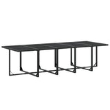 vidaXL 9-piece Garden Dining Set Textilene Black