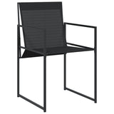 vidaXL 9-piece Garden Dining Set Textilene Black