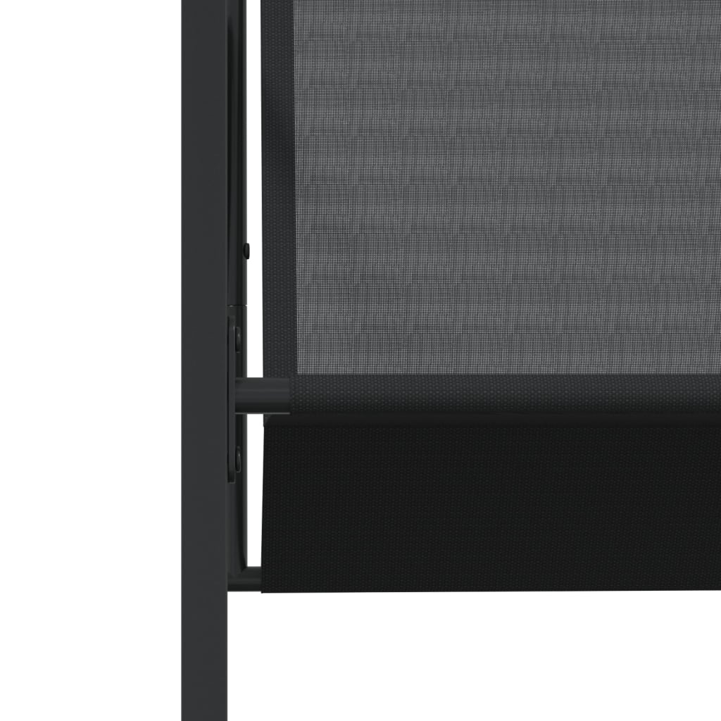 vidaXL 9-piece Garden Dining Set Textilene Black