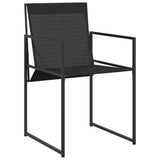 vidaXL 9-piece Garden Dining Set Textilene Black