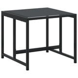 vidaXL 9-piece Garden Dining Set Textilene Black