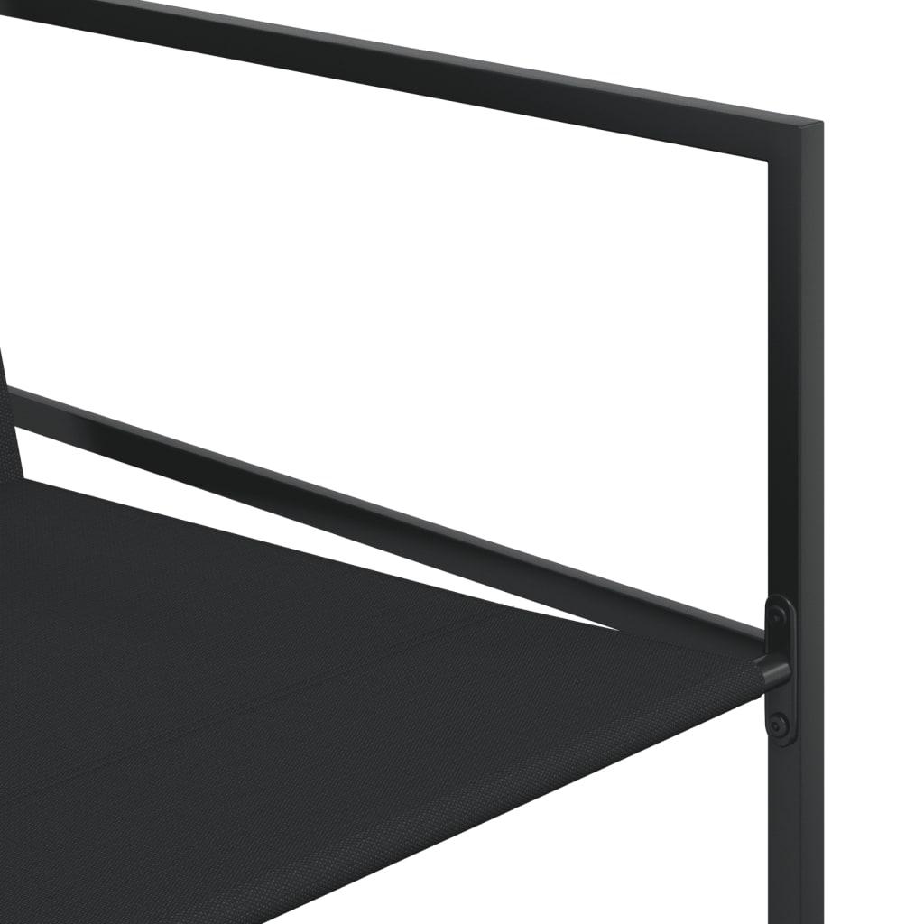 vidaXL 9-piece Garden Dining Set Textilene Black
