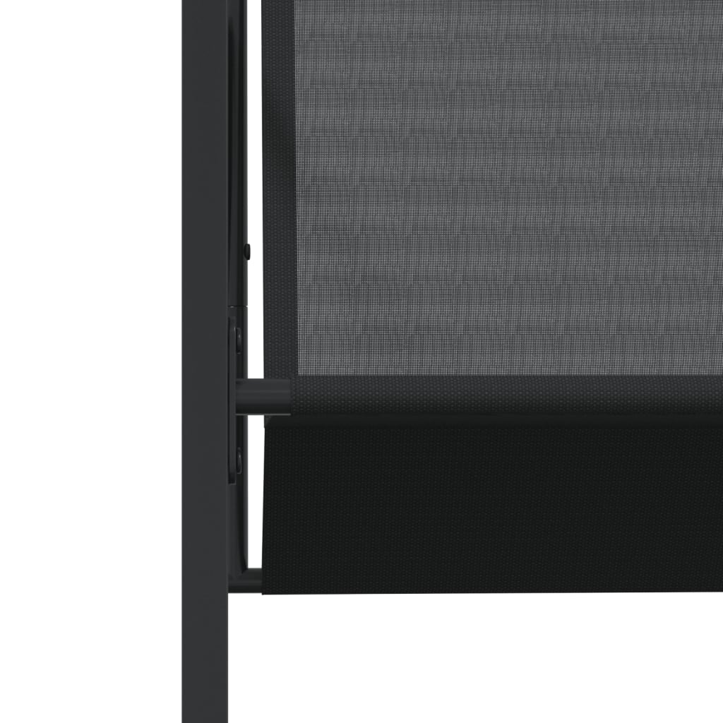 vidaXL 9-piece Garden Dining Set Textilene Black