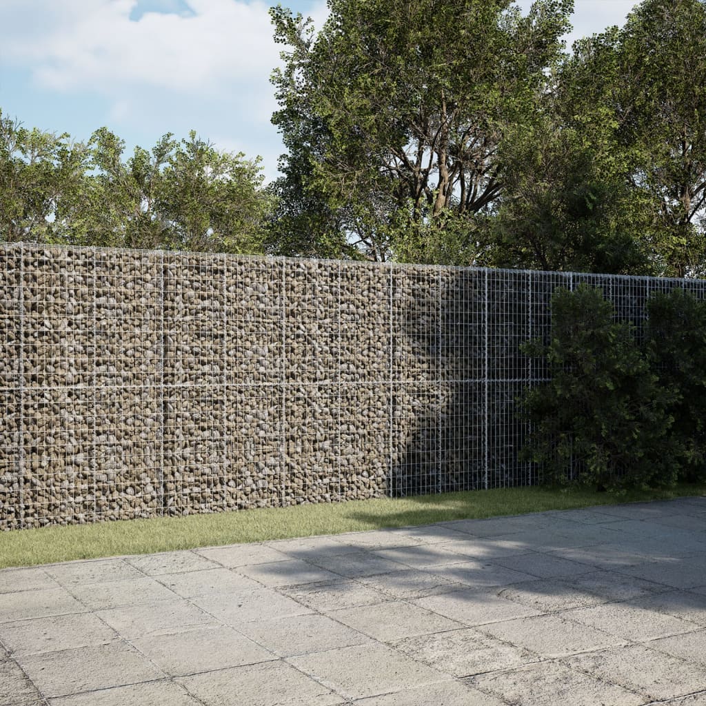 vidaXL Schanskorf 200x50x50 cm gegalvaniseerd ijzer zilverkleurig