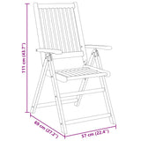 vidaXL 3-delige Tuinset 85x85x74 cm massief acaciahout