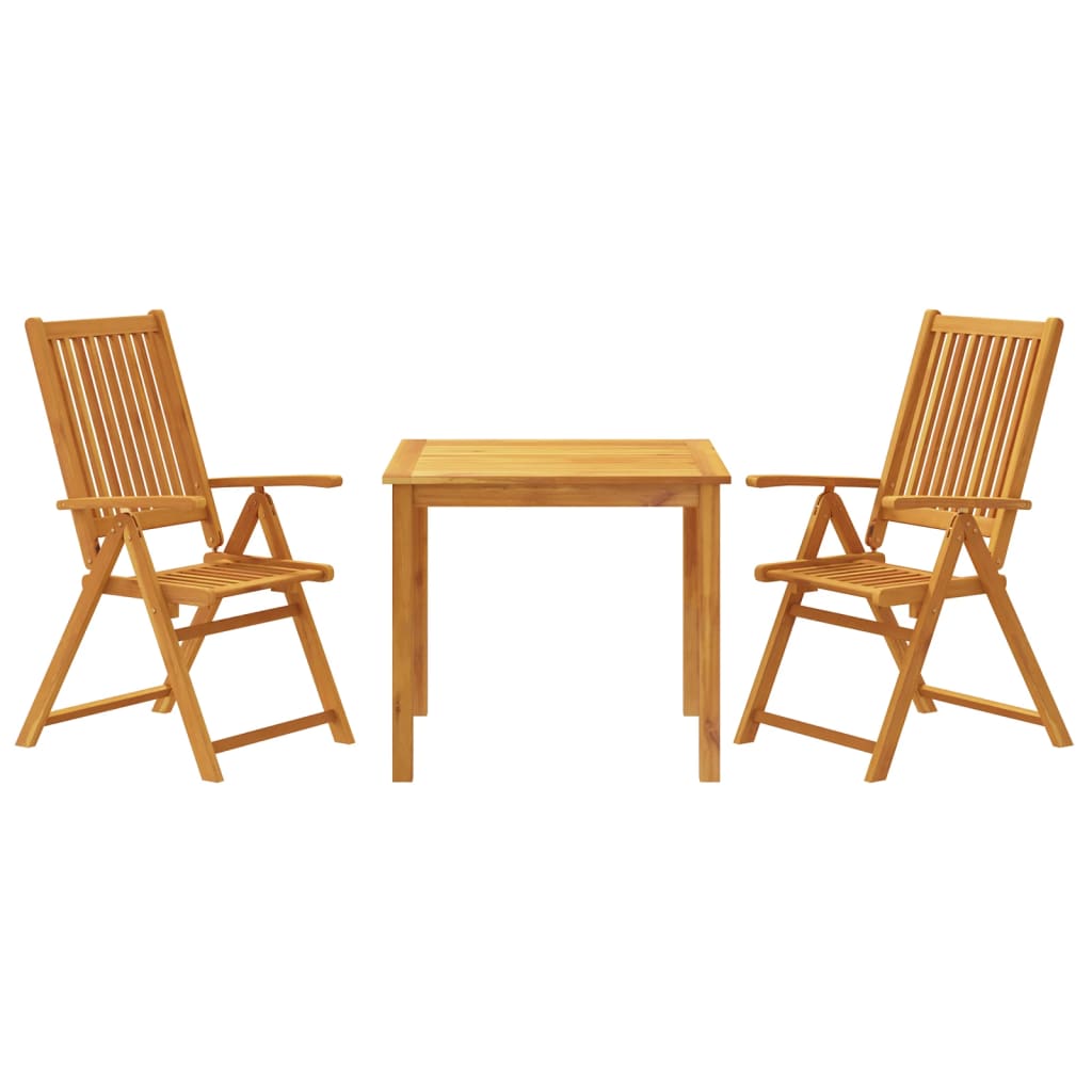 vidaXL 3-delige Tuinset 85x85x74 cm massief acaciahout