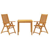 vidaXL 3-delige Tuinset 85x85x74 cm massief acaciahout