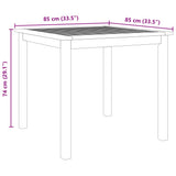 vidaXL 3-delige Tuinset 85x85x74 cm massief acaciahout