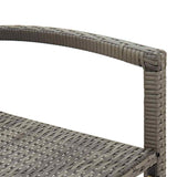 vidaXL 3-delige Tuinbarset massief acaciahout en poly rattan bruin