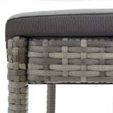 vidaXL 5-piece Garden Bar Set Solid Acacia Wood and Poly Rattan Black