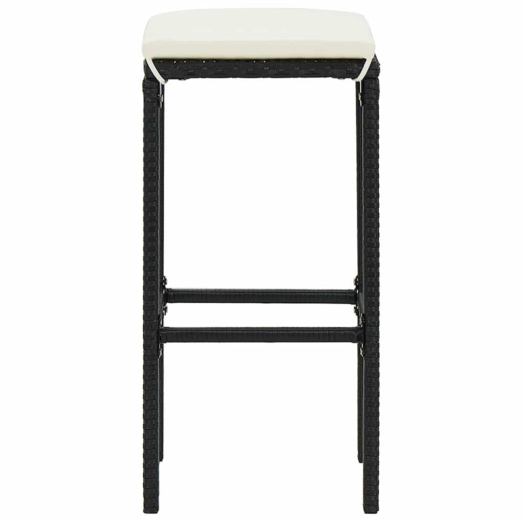 vidaXL 5-delige Tuinbarset massief acaciahout en poly rattan bruin