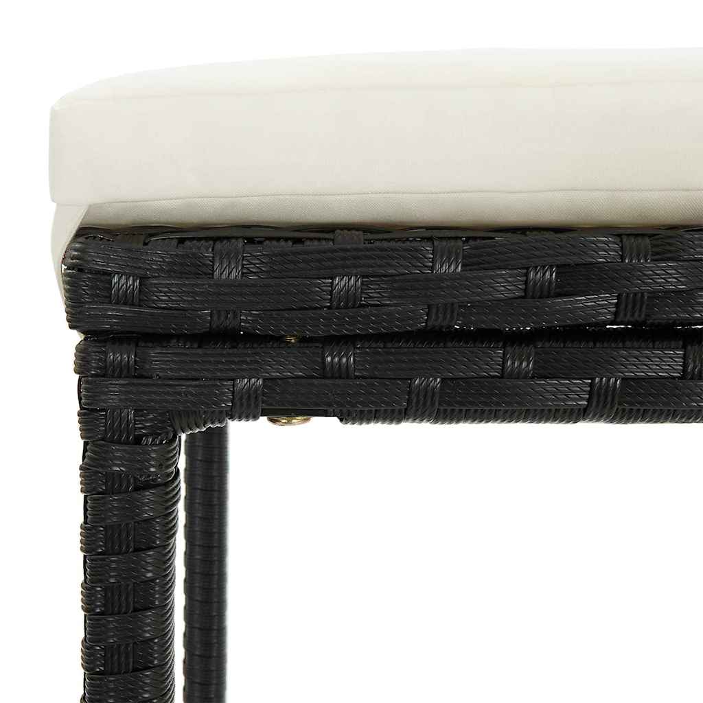 vidaXL 5-delige Tuinbarset massief acaciahout en poly rattan bruin