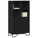 vidaXL Hoge kast 79,5x35,5x137,5 cm bewerkt hout zwart