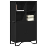 vidaXL Hoge kast 79,5x35,5x137,5 cm bewerkt hout zwart