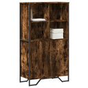 vidaXL Hoge kast 79,5x35,5x137,5 cm bewerkt hout zwart