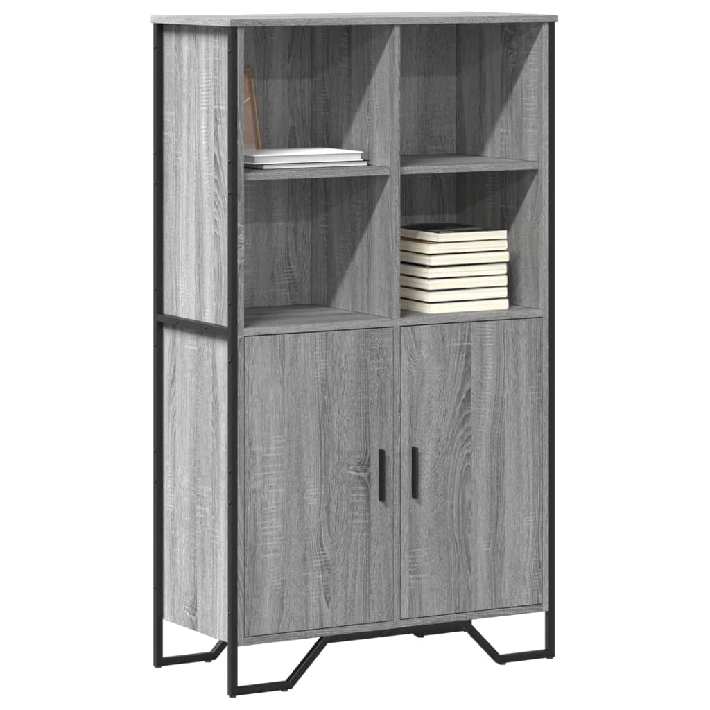 vidaXL Hoge kast 79,5x35,5x137,5 cm bewerkt hout zwart